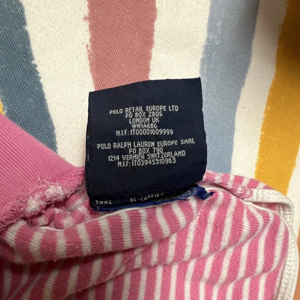 Ralph Lauren Girls Size5 Pink/White Striped Knit Shorts Drawstring Elastic k36.1
